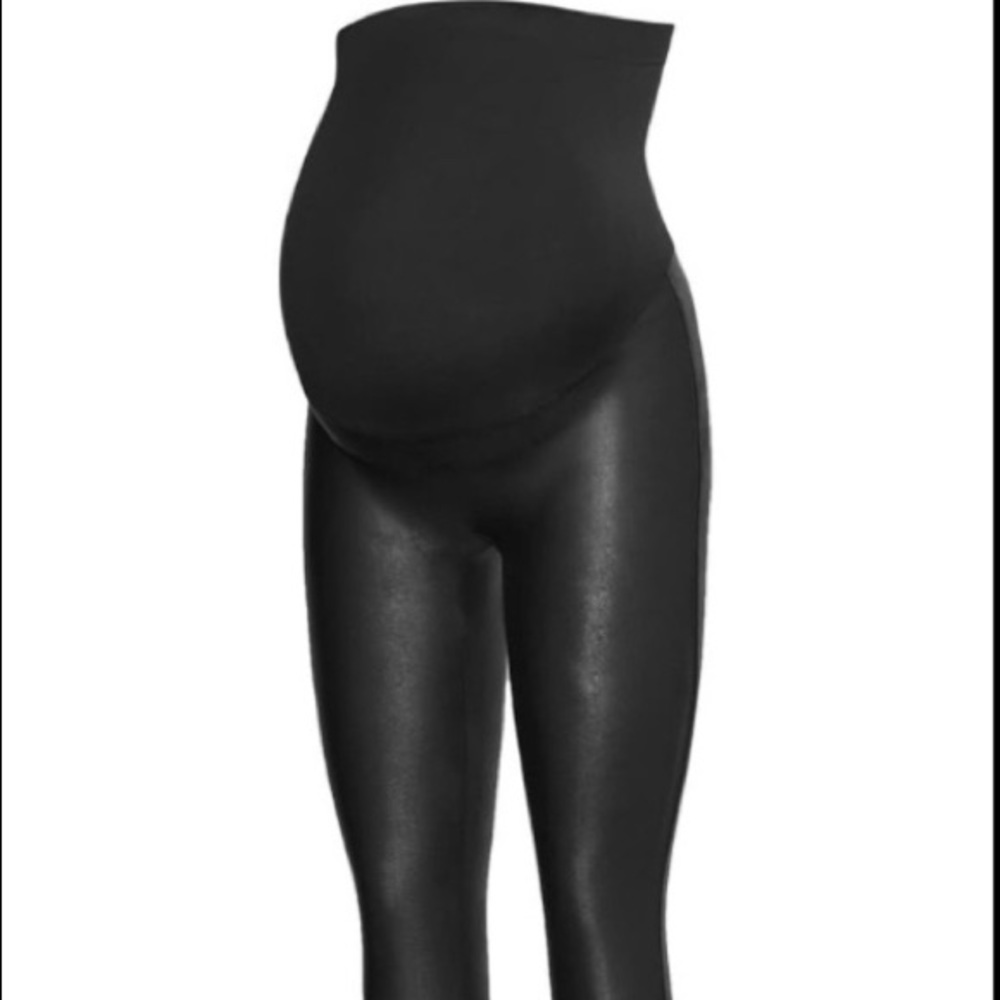 Spanx Mama Faux Leather Leggings S